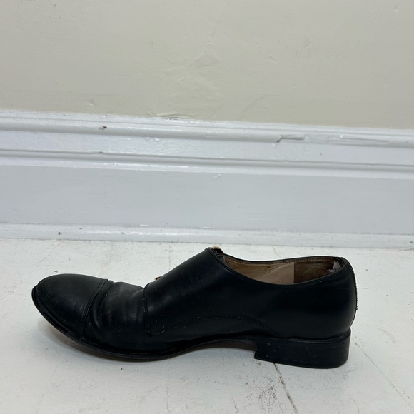 Black Leather Monk Strap Loafers (Sam Edelman) - Picture 6 of 14